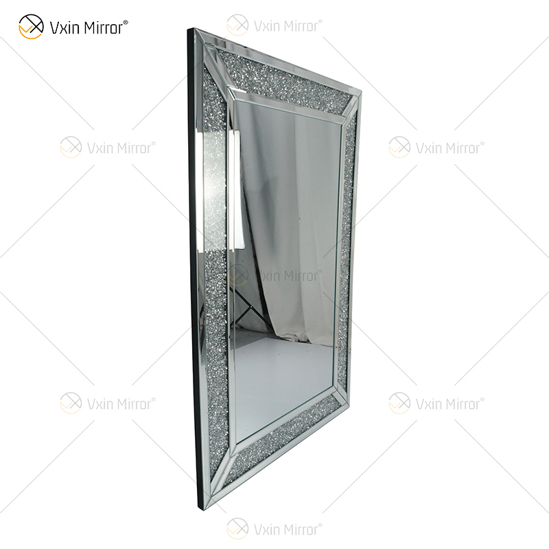 Rechteck Hot Design Vxin WXM-1761 Wanddekor Silber Crushed Diamond Wandbehang Spiegel
