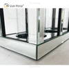 Meetart Kerzenhalter aus kristallklarem, silbernem Spiegelglas mit 3 Kerzenlichtröhren, elegant, ideal für die Heimdekoration, WXCH-65