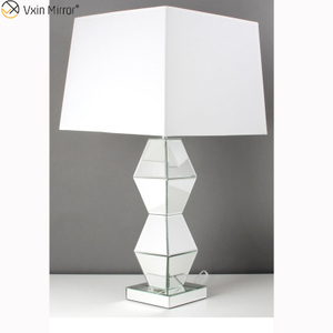 Neues Design WXTL-005 Moderne Schlafzimmermöbel Silber Tischspiegellampe mit Lampenschirm Spiegellampe
