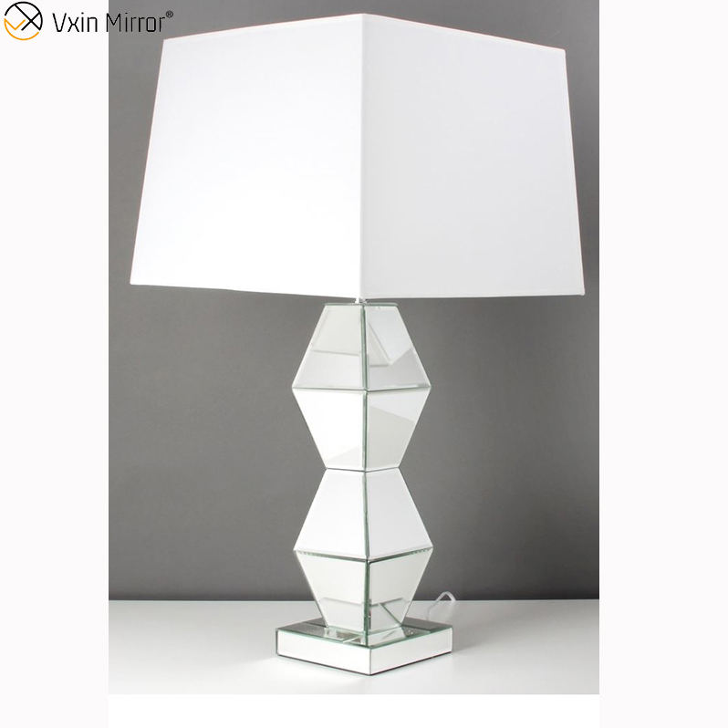 Neues Design WXTL-005 Moderne Schlafzimmermöbel Silber Tischspiegellampe mit Lampenschirm Spiegellampe