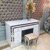 Hot Sell White Mirror Set WXF-792 Moderner Schminktisch mit silbernem Rahmen und Stuhl, 7 Schubladen