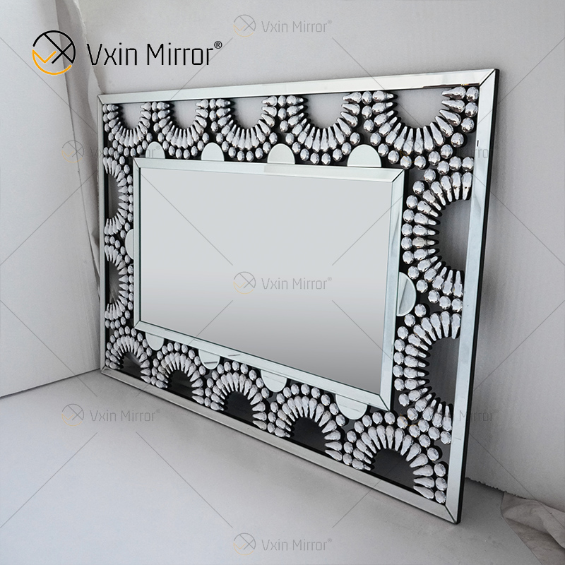 Wall Decor WXM-1120 Fashion Style Design Luxus Crystal Diamond Mirrored TV Wall Units