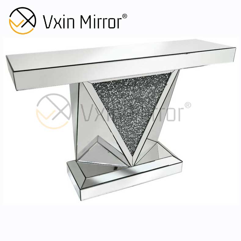 Günstige Vxin Moderne Wohnzimmermöbel Wohnkultur Crush Diamond Luxusmöbel Set Spiegel Konsolentisch