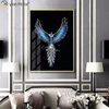 Luxus Aluminium Rahmen Kristall Porzellan Malerei Sofa Hintergrund Wandbehang Malerei Spiegel Wandkunst Wohnzimmer Dekoration
