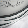 Testpaket WXC-080 Moderne verspiegelte 3D-Wanduhr mit gebrochenen Diamanten in Silber