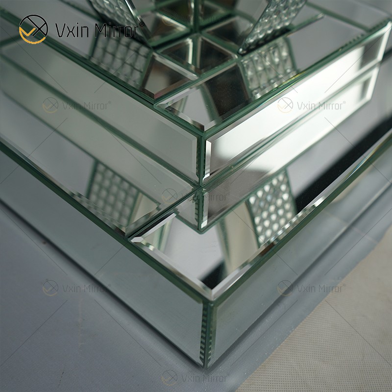 Einzigartiger moderner Konsolentisch aus verspiegeltem Glas, Akzenttisch für Wohnzimmer, Eingangshalle, Wohnkultur WXF-294