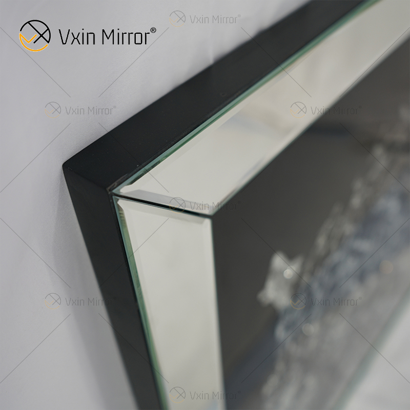 VXin WXMA-19 Wohnkultur Glasrahmen verspiegelt Gepard Wandkunst Kristallporzellanmalerei Spiegelwandkunst