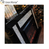 Silber Crushed Diamond Black Frame Spiegelkamin Elektrischer Kamin für Wohnzimmersofas WXWF-042-1