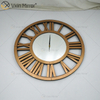 Heißer Verkauf WXMC-04 Moderne Wand Dekorative Elegante Römische Ziffer Design Silber Und Gold Wandspiegel Uhr