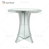 Luxus-Flur Crushed Diamond Crystal Spiegelschrank rund Silber verspiegelt Nachttisch Sofas Couchtisch Möbel WXF-145