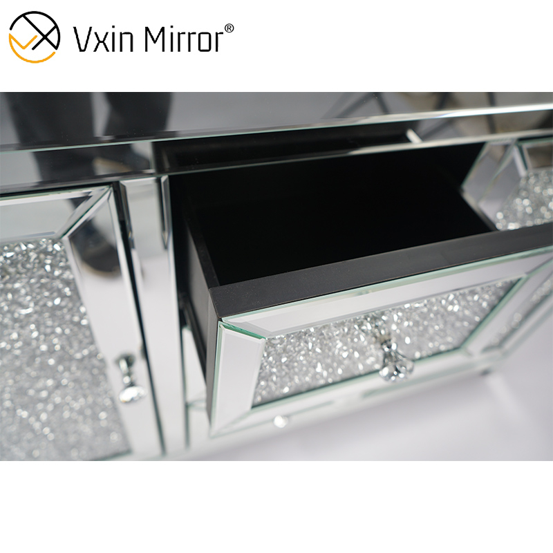 7 Schubladen WXF-146 Silber verspiegelter Wohnzimmerschrank mit Muti-Schubladen