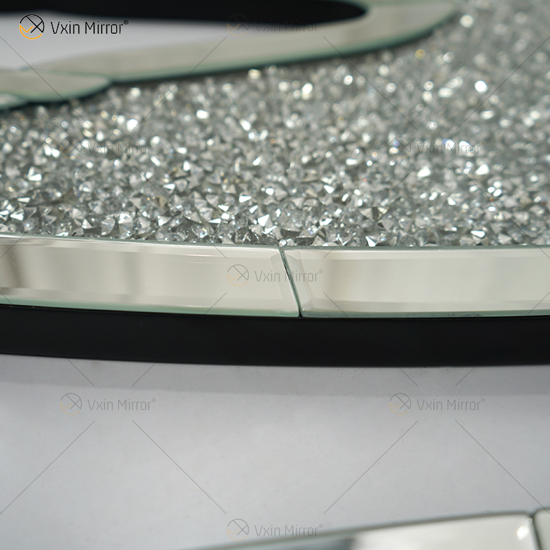 Gespiegelte Diamantflügel Crushed Crystal Mirror Diamond Wall Art Love Home Bling Sparkly WXM-1150