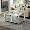 Vxin Sparkling Crushed Diamond verspiegelter Couchtisch Silber mit Diamanten für Wohnzimmer