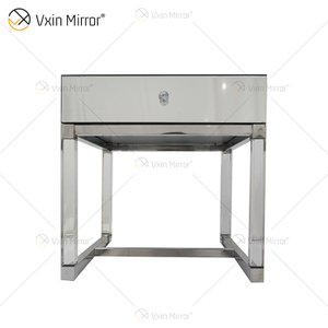 Vanity Modern WXF-139-2 Acryl-Silber-Glas-Möbel Nachttisch mit Schubladen verspiegelter Nachttisch für Schlafzimmer