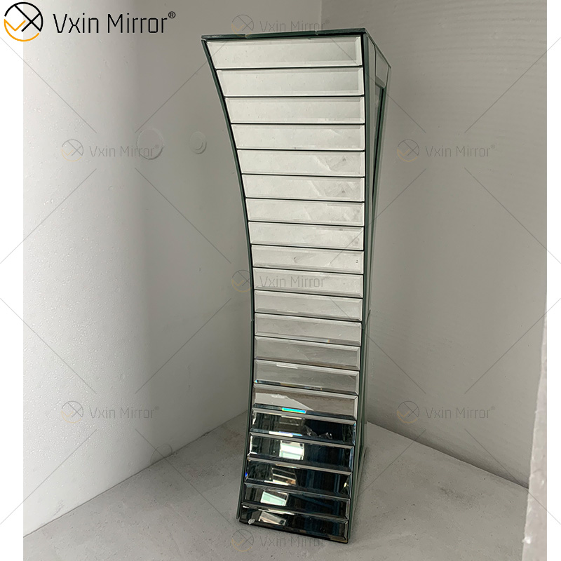 WXMV-003 Spiegelvase Hochzeit verspiegelte Kristallvasen Mittelstücke Spiegelblumenvase