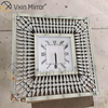 Anti-Drop-Paket Vxin WXMC-008 Moderne silberne Kristallspiegel-Wanduhr