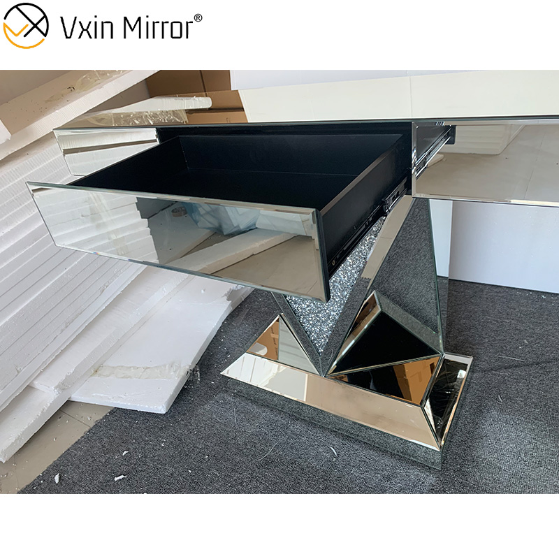 Günstiger WXF-511 Konsolentisch mit Schublade Moderner Flurspiegel Luxus Wohnmöbel Silber Konsolentisch