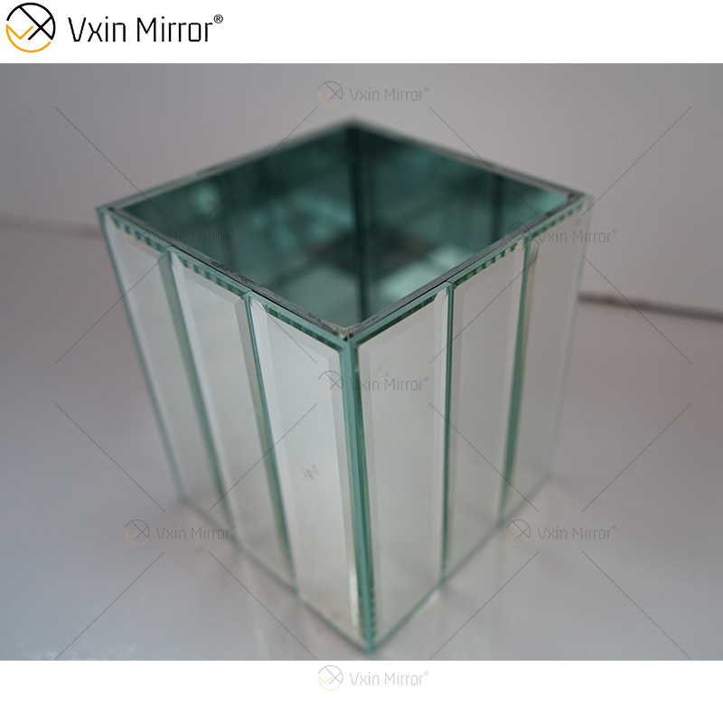 WXMV-001 Spiegelvase aus Kristallsilber, Glas, atemberaubende dekorative Vase, Blume, Luxus für Wohnkultur, kann kein Wasser halten