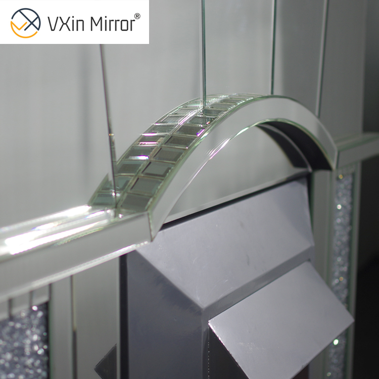 Spitzenverkauf Eleganter Vxin Spiegel WXWF-045 Crushed Diamond Elektrischer Spiegelkamin