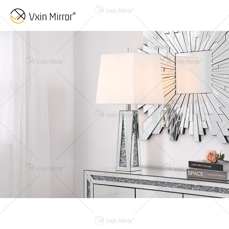 Neues Design WXT-148 Crystal Crushed Diamonds Spiegellampe für Wohnzimmersofas