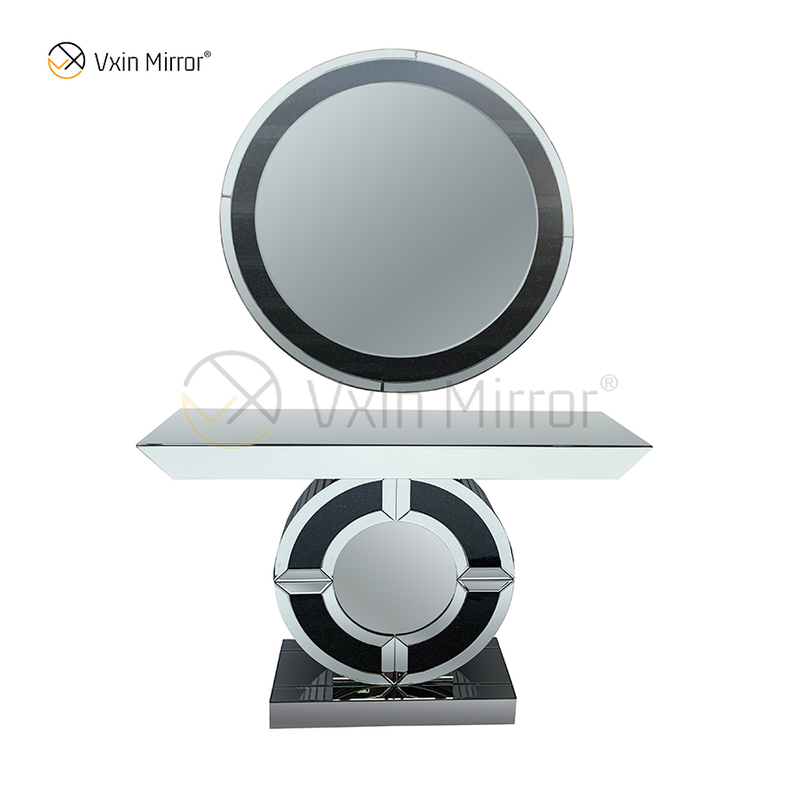 Neu eingetroffene Werksversorgung Vxin Modern Black Diamond verspiegelter Kristall-Konsolentisch