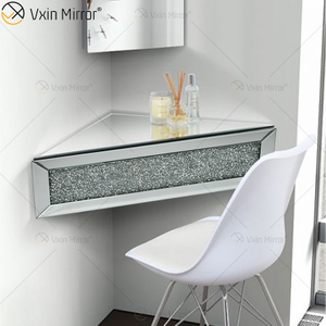 Vxin Factory Supply WXF-152 Silbernes Wanddekor Silbernes Crushed Diamond Spiegelwandregal