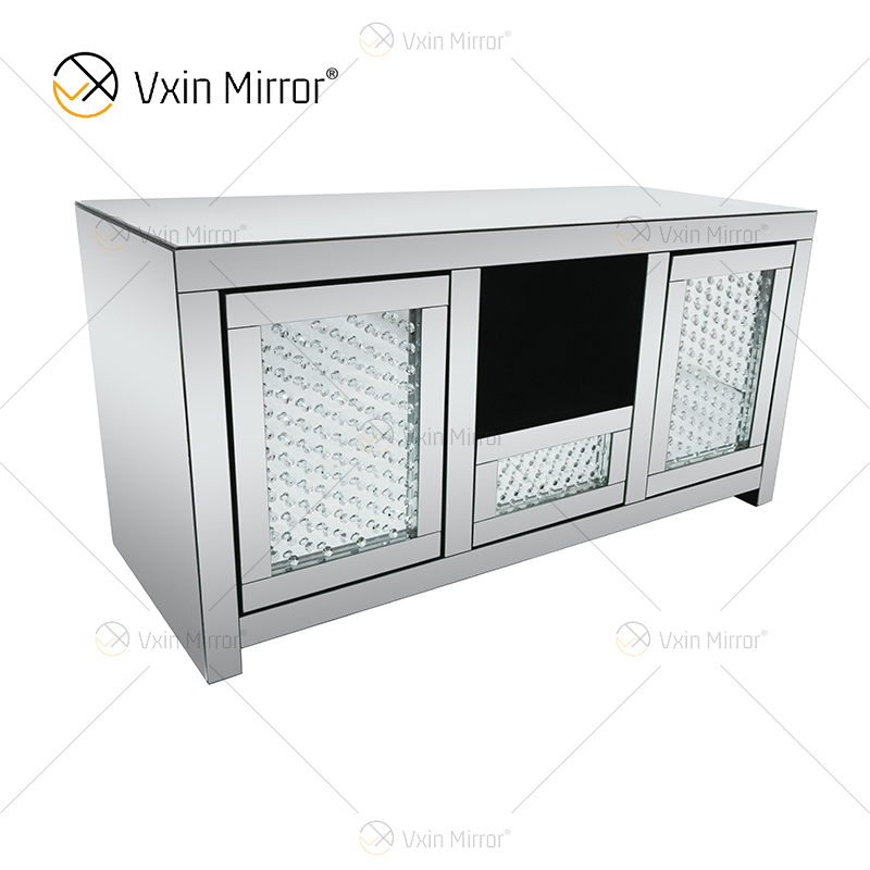 2019 Hot Sale Möbel Silver Diamond Crystal TV-Schrank steht 1 Schublade 2 Türen