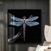 Luxus Aluminiumrahmen Spiegel Wandkunst Kristall Porzellan Malerei Sofa Hintergrund Wandbehang Malerei Wohnzimmer Dekoration