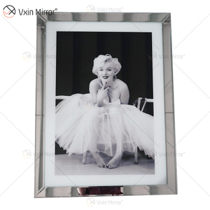 VXin WXPP-19 Home Decor Glasrahmen gespiegelt Göttin Porträt Wandkunst Kristall Porzellanmalerei Spiegel Wandkunst