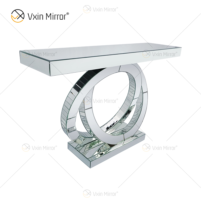 Direkt ab Werk Wohnzimmer verspiegeltes OO-Design mit Crushed Diamond Konsolentisch Flurtisch für Home Hotel Shop