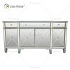 Luxuriöser WXF-027 Champagner-Silber-Wohnkultur-Schrank mit Spiegel und Muti-Schubladen