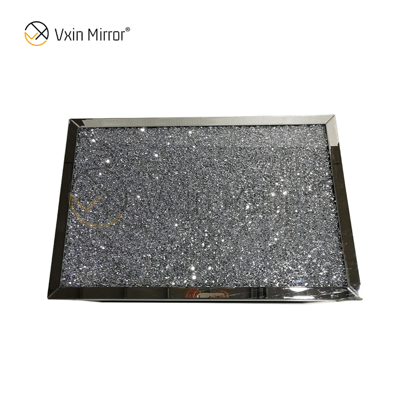 Kundenspezifischer Beistelltisch WXF-117-1 Crushed Diamond Homemade Silver Couchtisch