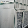 Heißer Verkauf WXWF-1108 Silber Crushed Diamond Kristall Spiegel Kamin Kaminsims Wohnkultur mit elektrischem Feuer Einsätze Spiegelkamin