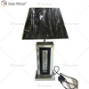 Factory Supply WXTL-143 Moderne Tischlampe mit silbernem und schwarzem Rahmen und Lampenschirm für Schlafzimmerspiegellampe