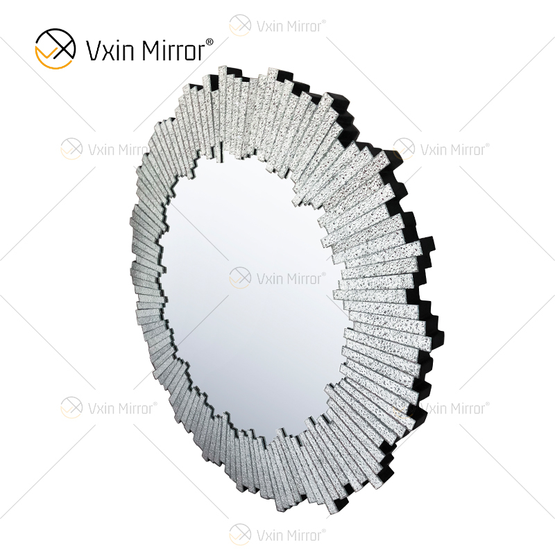 Neuer Entwurf WXM-1131 Wand-Dekor-Diamant-Farbton-Silber-Wand-hängender Spiegel