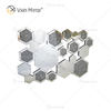 WXM-1778 Wanddekoration Silber Crushed Diamond Glass Nest Wandbehang Spiegel
