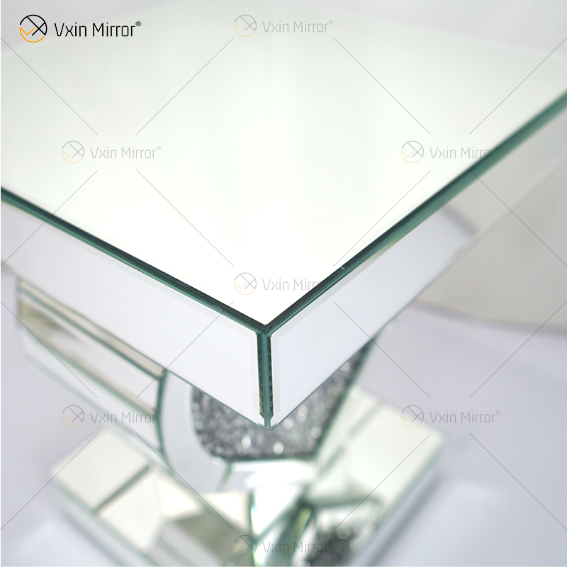 Heart Decor Beistelltisch WXF-508-1 Silber Crushed Diamond verspiegelt Nachttisch Wohnmöbel
