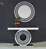 Factory Supply Vxin Luxus Kristallglas braun Konsolentisch mit Spiegel