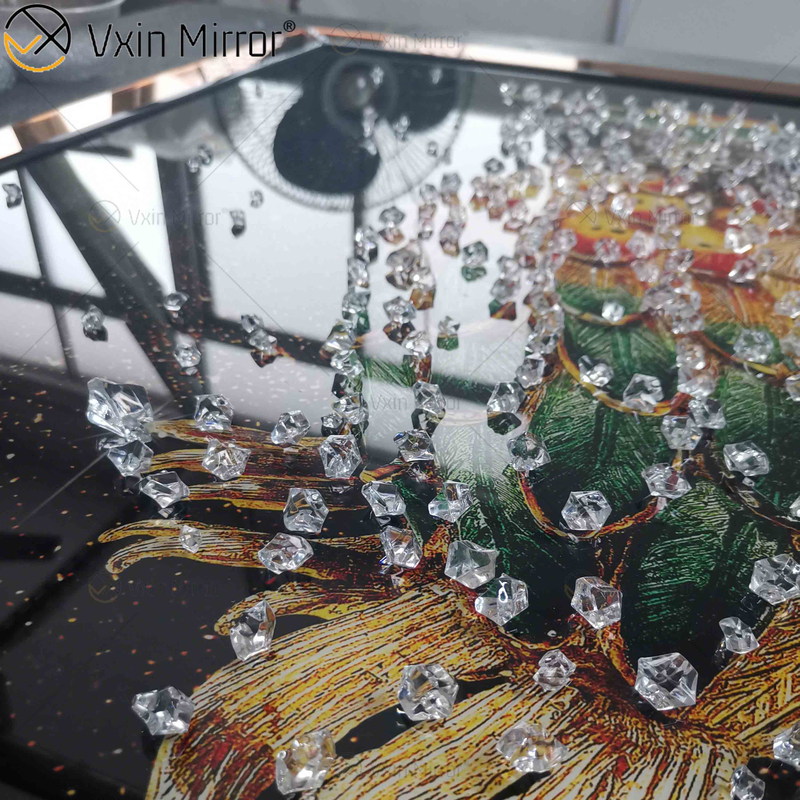 Omal Art Vxin WXMA-55 Home Decor MDF Frame Mirrored Wall Art Kristallporzellanmalerei Spiegelwandkunst