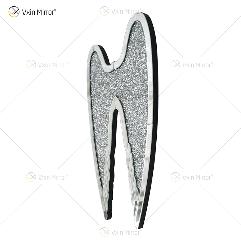 Gespiegelte Diamantflügel Crushed Crystal Mirror Diamond Wall Art Love Home Bling Sparkly WXM-1150