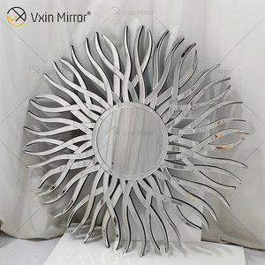 Fabrik-Versorgungsmaterial Silber WXM-1655 Geometrischer Form-dekorativer Wand-Glasspiegel