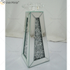 Kundengerechter Name Moderner eleganter WXCH-075 silberner Crystal Mirrorr Kerzenhalter für Haupthochzeit