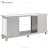 Ornate Berlin Furniture WXF-415 Champagner-Silber verspiegelter Kamin TV-Ständer Schrank mit Heißwindeinsatz 2 Arten