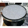 Vxin WXF-270-1 3D Sparkling Crushed Diamond Runder verspiegelter Couchtisch Silber mit Diamanten überzogen