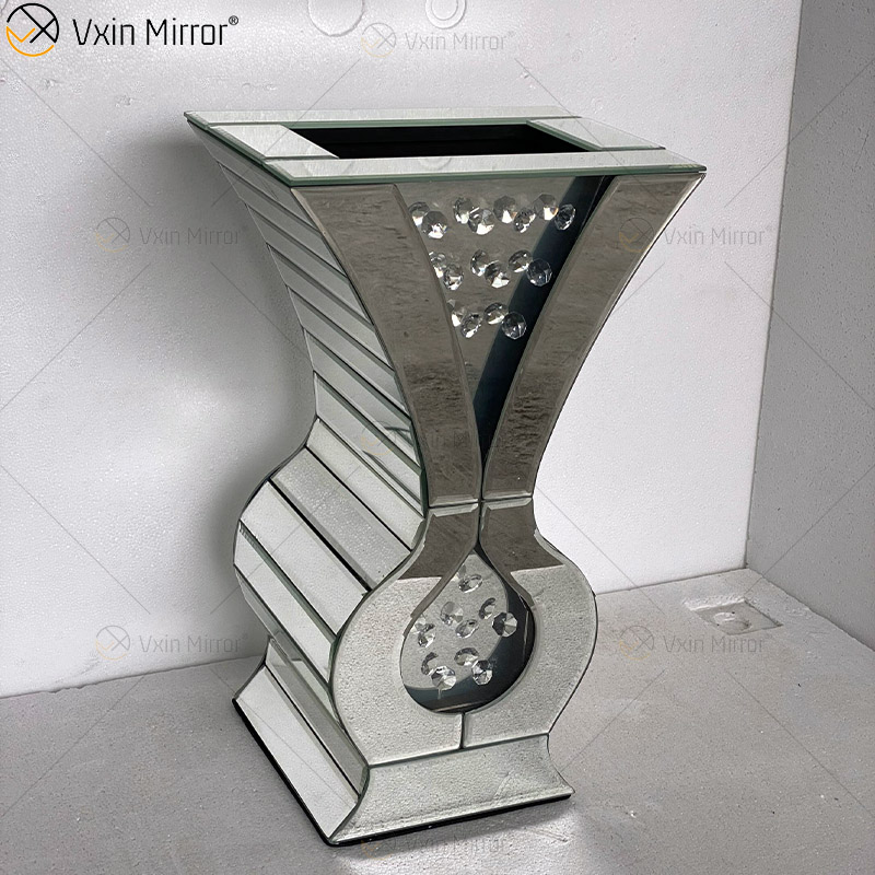 WXMV-028 Spiegelvase Hochzeit verspiegelte Kristallvasen Mittelstücke Spiegelblumenvase