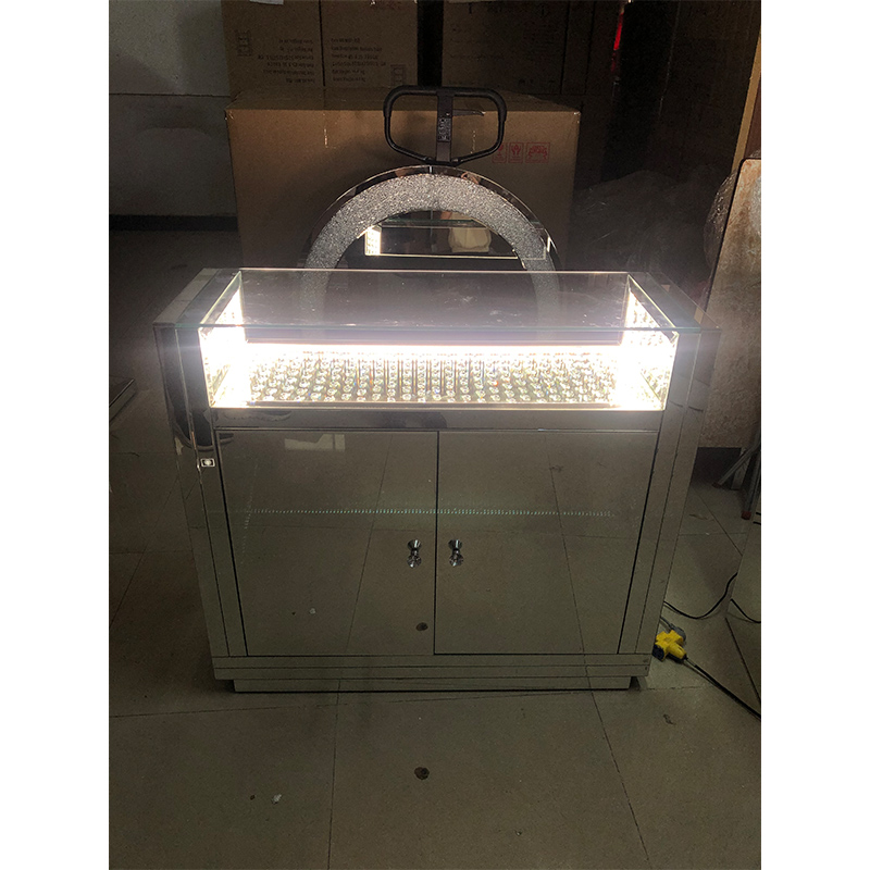 LED Design WXF-2124 achteckige Perlen Mode Make-up Spiegelschrank Match LED Spiegel Custom Plug