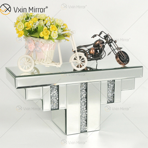 Vxin Factory Supply WXS-007-2 Silbernes Wanddekor Silbernes Glas- und Kristallspiegel-Wandregal für die Wand
