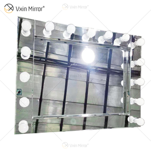 LED Venetian Styles Vxin WXDL-101 Schminktischspiegel mit Silberkristallbeleuchtung und 15 Glühbirnen