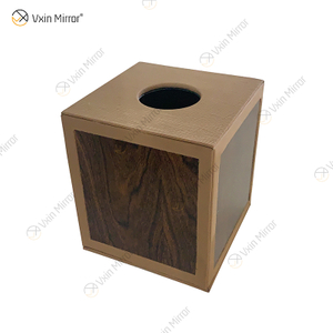 Vxin Mirror WXB-003 Braune Luxus-Holz-Leder-Tissue-Box für Heimdekoration