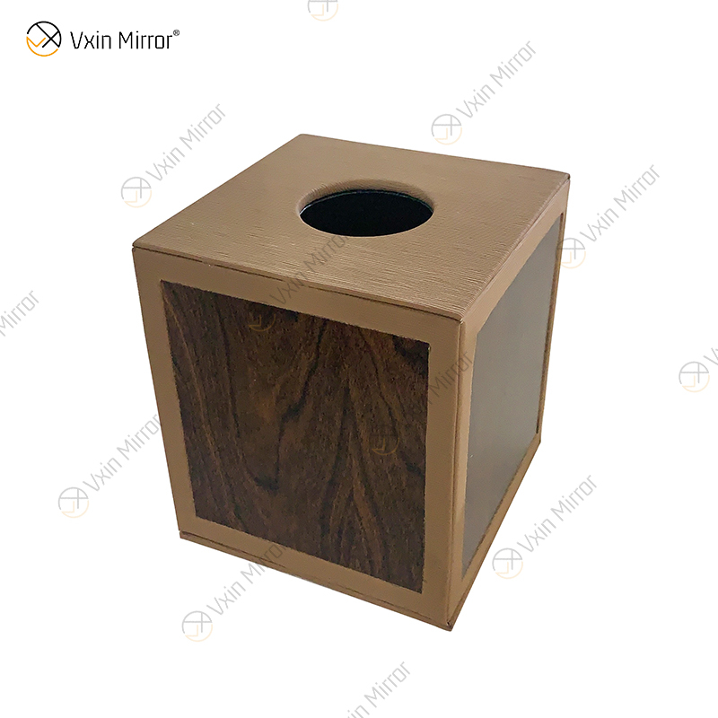 Vxin Mirror WXB-003 Braune Luxus-Holz-Leder-Tissue-Box für Heimdekoration